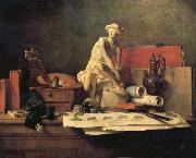 Jean Baptiste Simeon Chardin Still Life with the Attributes of the Arts painting